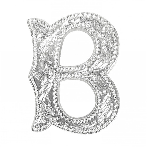 Letter B alphabet conchos front side.