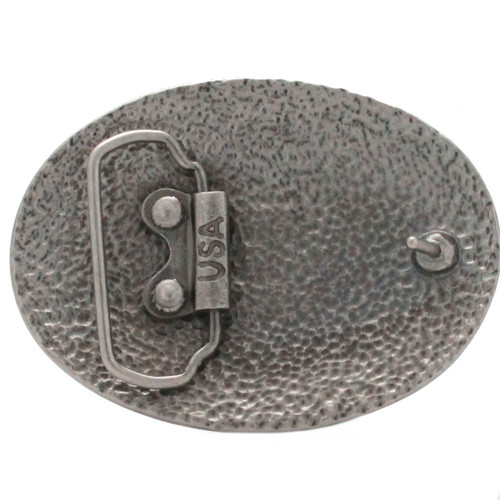 Floral Filigree Trophy Belt Buckle Antique Nickel Back Floral Filigree Trophy Belt Buckle Antique Nickel Back