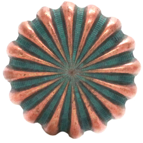Pinwheel Concho Copper Patina 1.5" Front