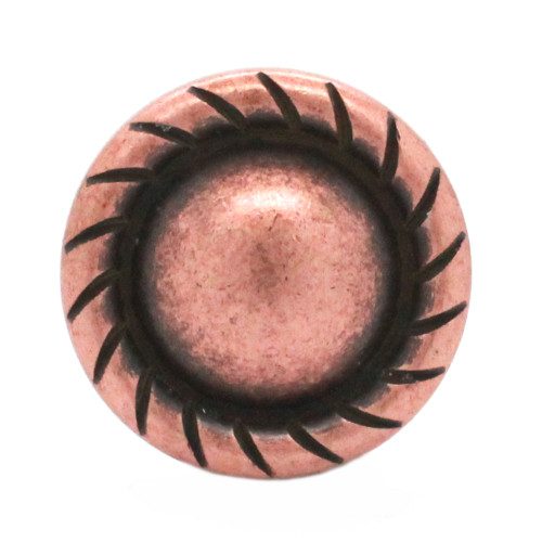 Button Concho Rope Edge Antique Copper 1-1/4" Front Button Concho Rope Edge Antique Copper 1-1/4" Front