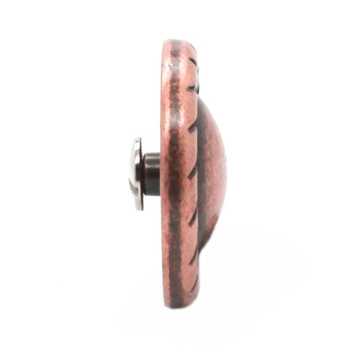 Button Concho Rope Edge Antique Copper 1-1/4" Side Button Concho Rope Edge Antique Copper 1-1/4" Side
