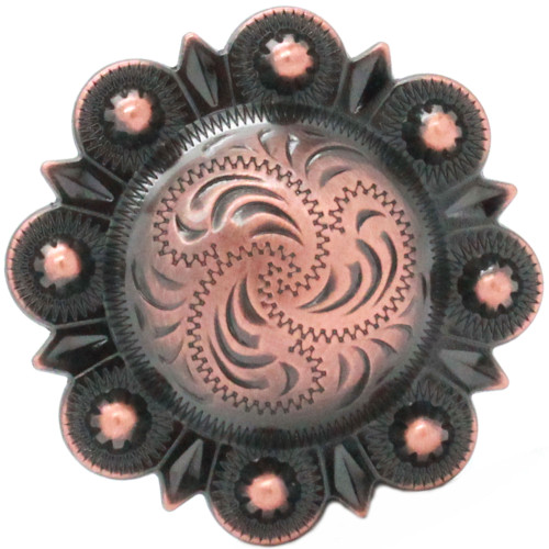 Berry Concho 1-3/4" Antique Copper Front