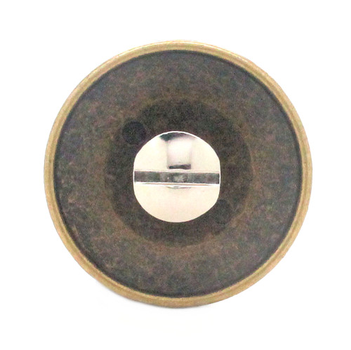 Antique brass plated calvary concho back.