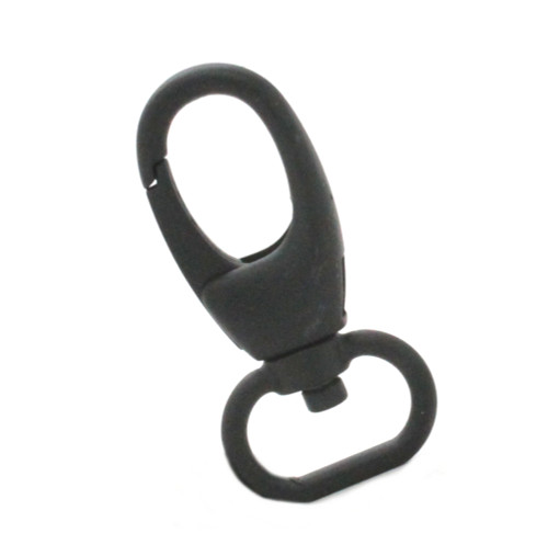 Swivel Snap Leash Clip Lobster Claw Black Plate 3/4" Front
