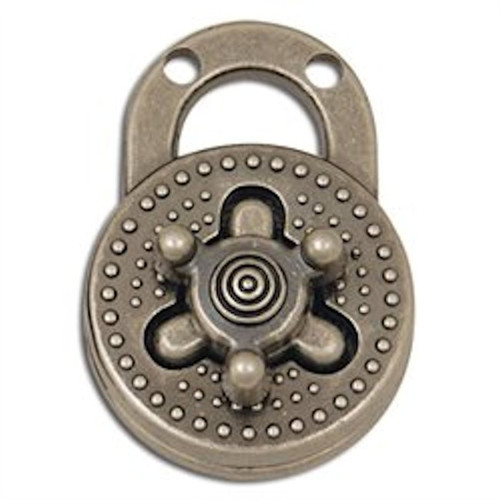 Turn-Lock Bag Clasp Antique Nickel Finish 1307-01 - Stecksstore