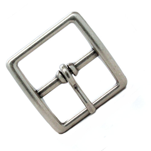 Square Strap Buckle Antique Nickel 1" Front