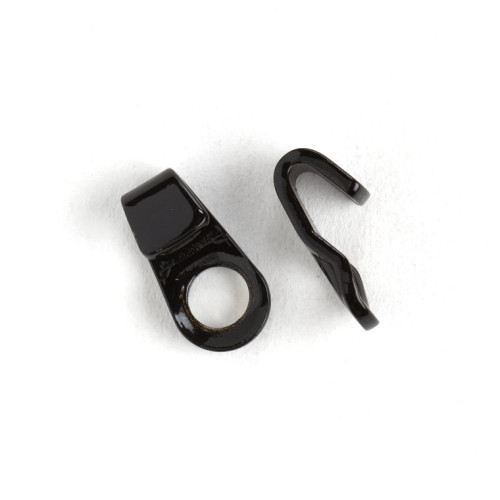 Lace Hooks Gloss Black Brass Side