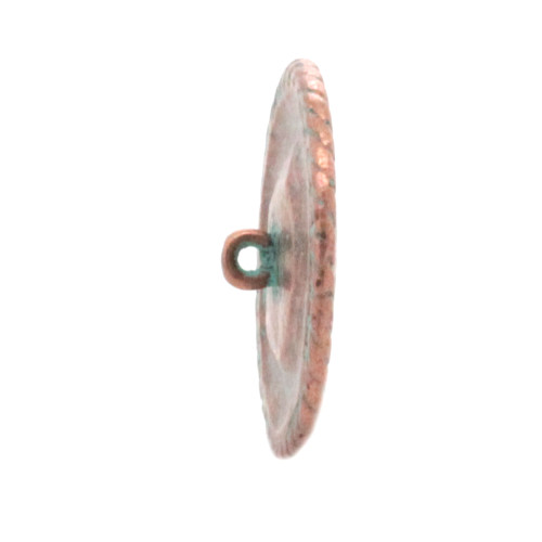 Patina Metal Button 1-3/8" Diameter Side.