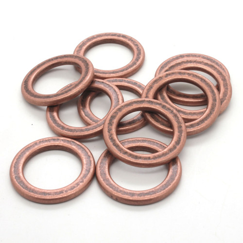 10 pack of 3/4" flat rings plated in antique copper