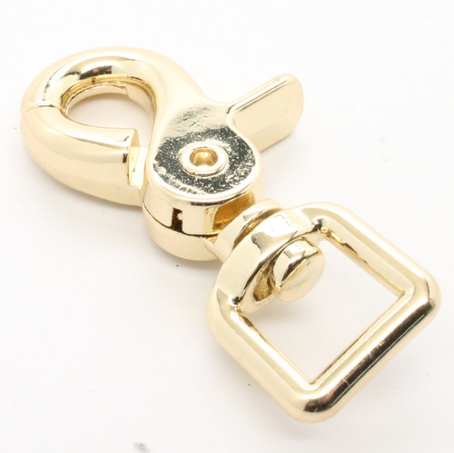 Back of brass plated clip snap