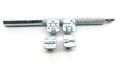 All metal mini stamps laid out for T4906.