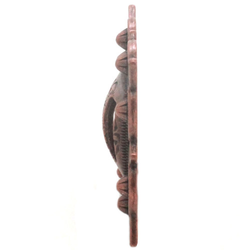 Slotted concho square old antique copper 1-1/2-inch side.