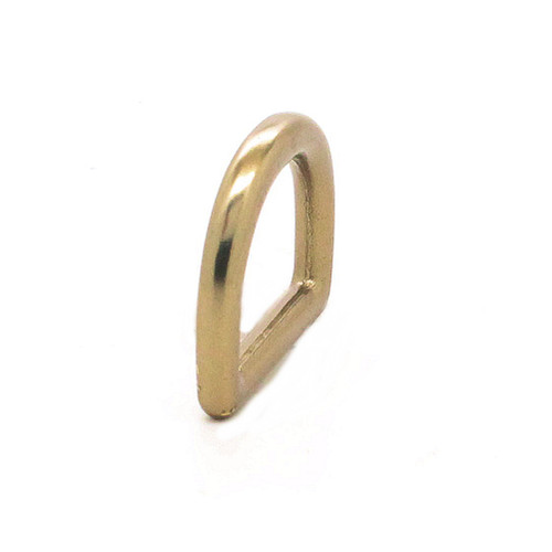 D-Ring in 5/8" finished in matte antique brass side.
