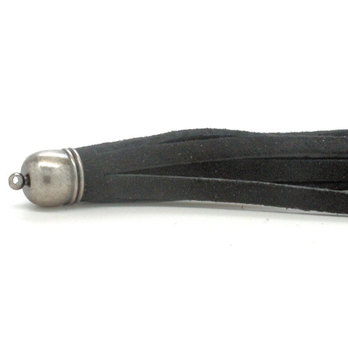 Antique nickel plated tassel cap with fringe