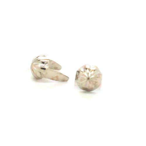 Shiny nickel 3/16"parachute spots front.
