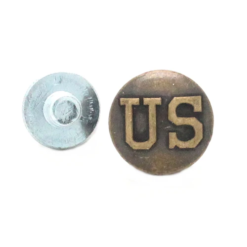 Calvary antique brass screw post front.