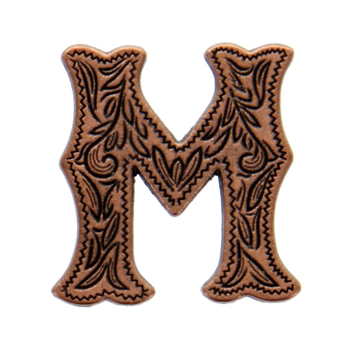 Alphabet Letter M Concho Antique Copper Front