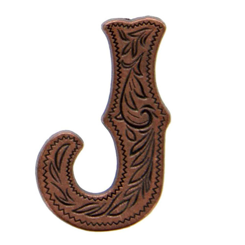 Concho Alphabet Letter J Antique Copper Plated