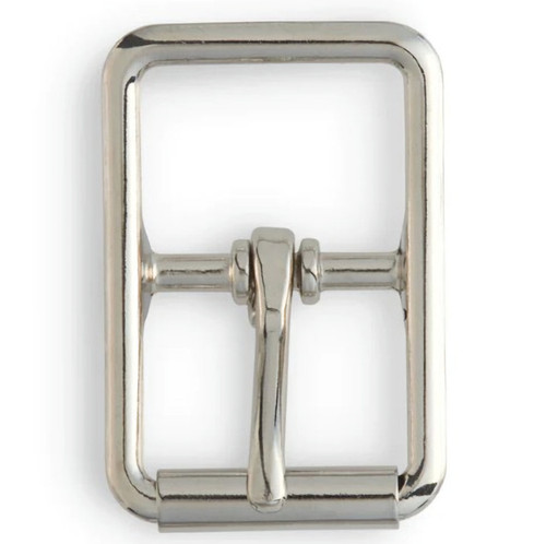Nickel Center Bar Roller Buckle 3/4
