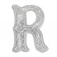 Alphabet Letter R Shiny Silver Screw Back Concho 3/4