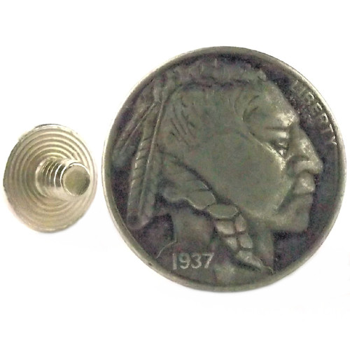 Indian Head Nickel Screw Back Concho 7/8
