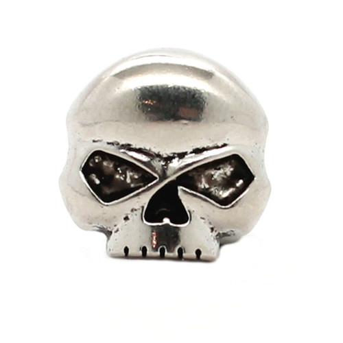 Retro Skull Nickel Snap Set Button Concho 3/4