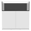 76 Gallon Shallow External Overflow Rimless Tank w/ White Stand - Fiji Cube 76 Gallon Shallow External Overflow Rimless Tank w/ White Stand - Fiji Cube