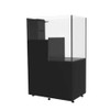 84 Gallon Peninsula Drop Off Aquarium  w/ Black Stand - Fiji Cube