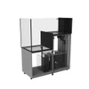 112 Gallon Peninsula Drop Off Aquarium  w/ White Stand - Full Package - Fiji Cube