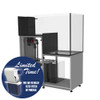 112 Gallon Peninsula Drop Off Aquarium  w/ White Stand - Full Package - Fiji Cube