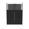57 Gallon Shallow Internal Middle Rimless Tank w/ Black Stand (full Package) - Fiji Cube