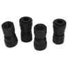 4 PACK - 1/4" x 1/8" nptf Female Adapter BLACK (Apex DOS Fitting) - Mur lok