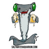 Hammerhead Getting Hammered SaltwaterAquarium.com Sticker (FREE OVER $50) - SAQ.com