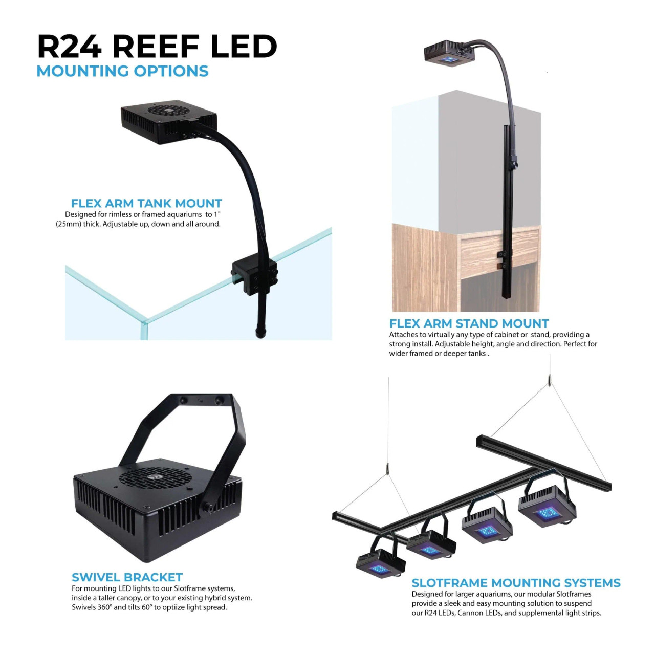 Add On Orbit Marine R24 (95 Watt) Bluetooth Aquarium Light w/Mount