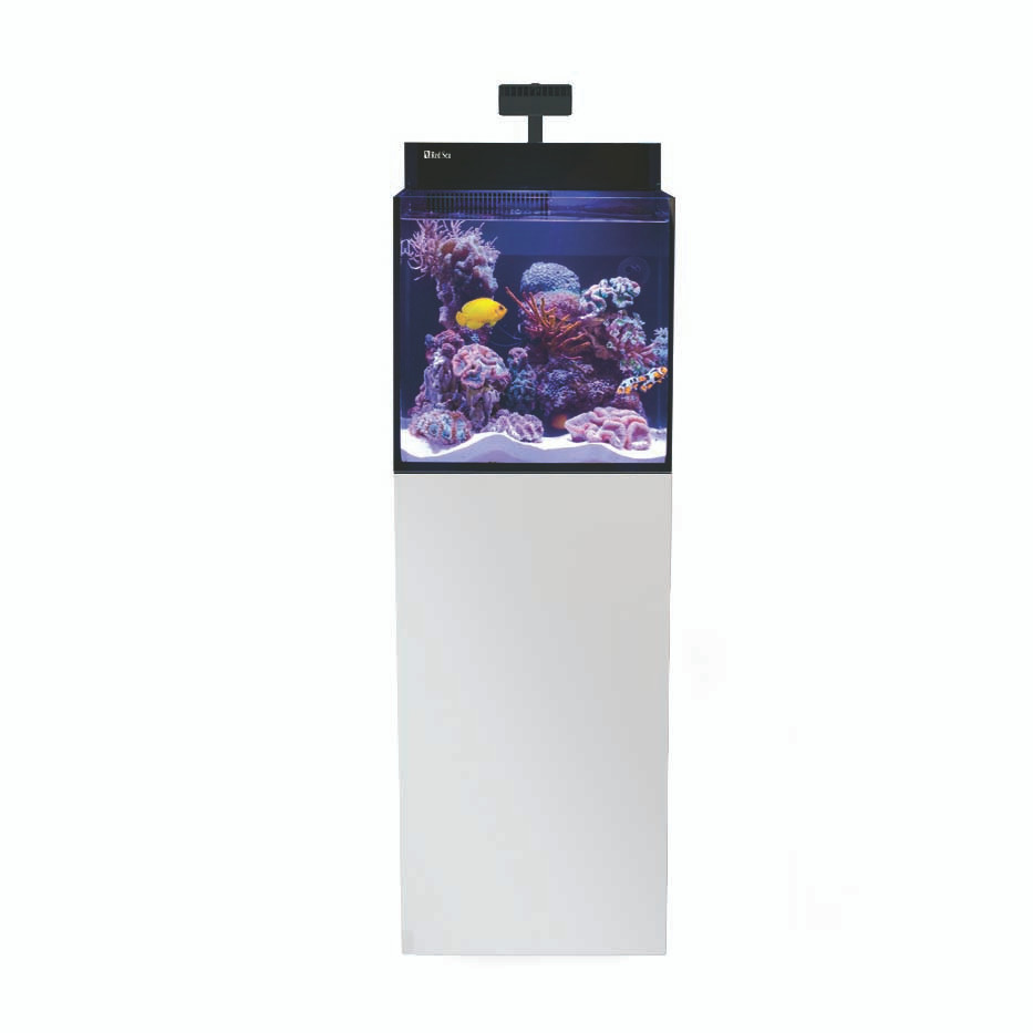 White Max Nano Cube G2 - 20 Gallon Aquarium (White Stand) - Red