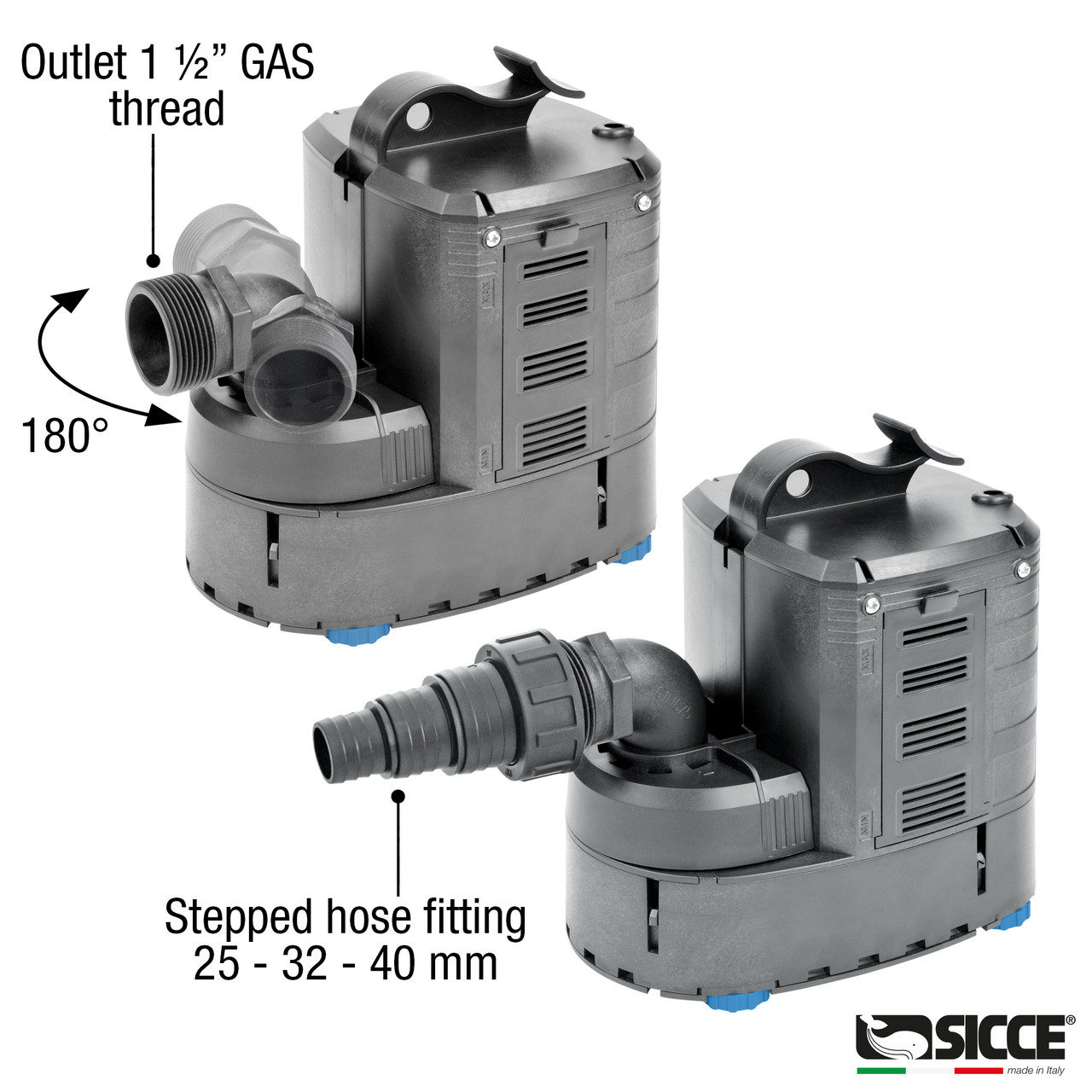 Sicce 1/2 HP ULTRA 9000 Automatic Water Pump Submersible 2245 GPH