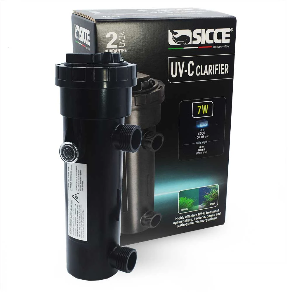 UV-C (7 Watt) Clarifier Ultraviolet UV Sterilizer - Sicce