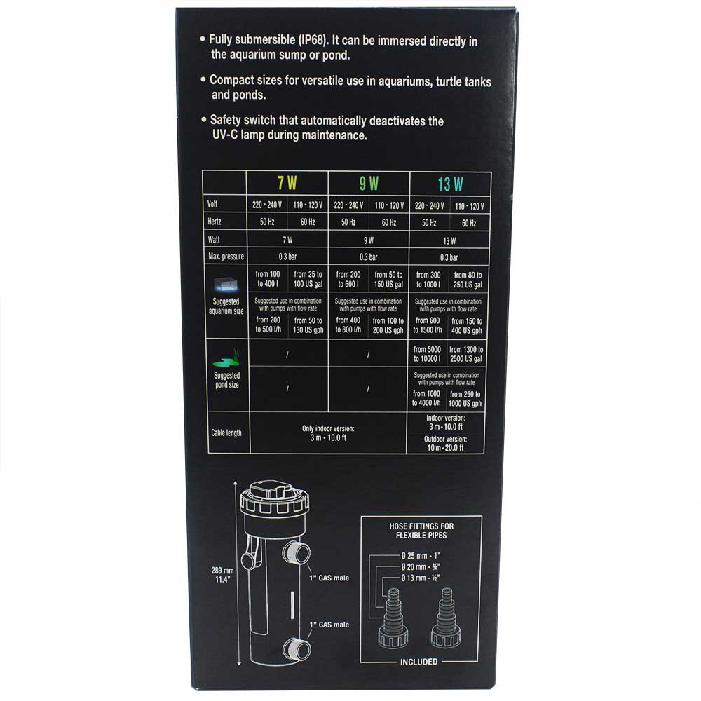 UV-C (13 Watt) Clarifier Ultraviolet UV Sterilizer - Sicce