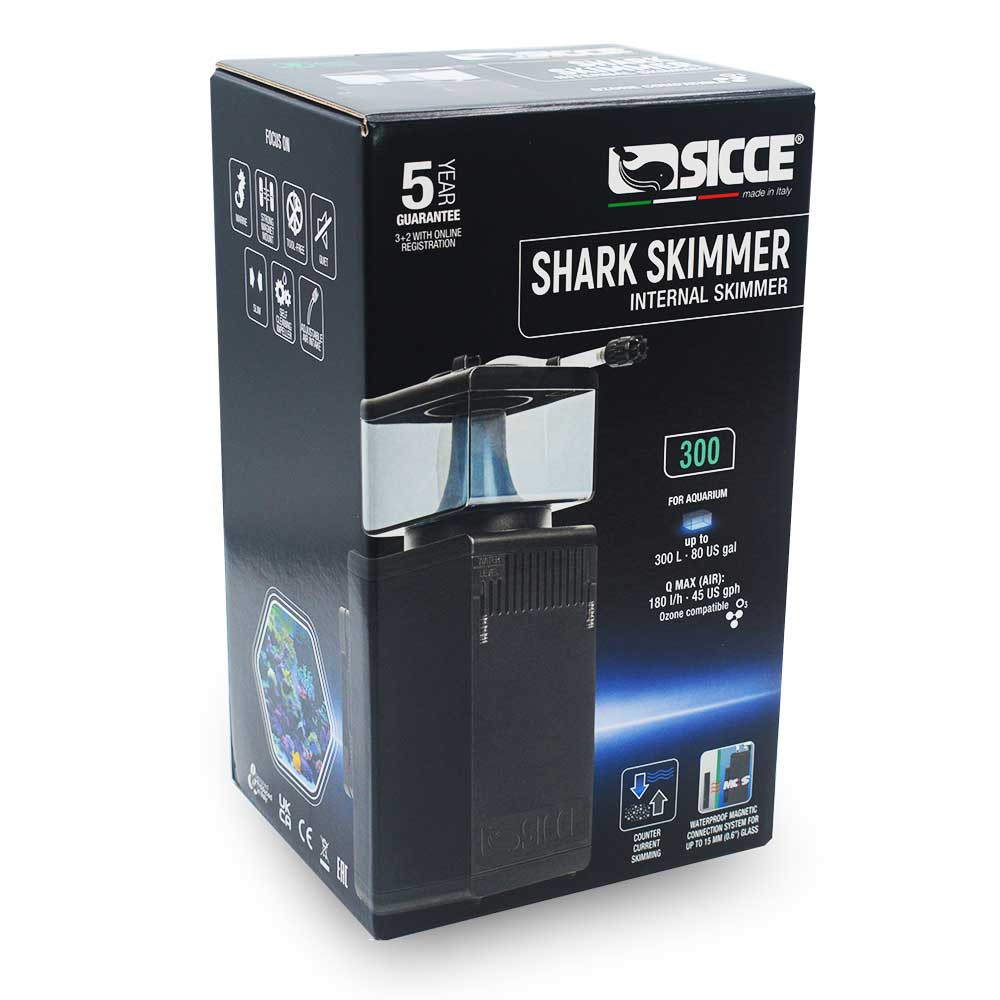 Shark Protein Skimmer 300 (Up to 80 Gallons) - Sicce