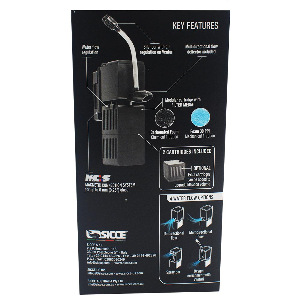 SHARK PRO NANO 250 Internal Aquarium Filter (65 gph) - Sicce