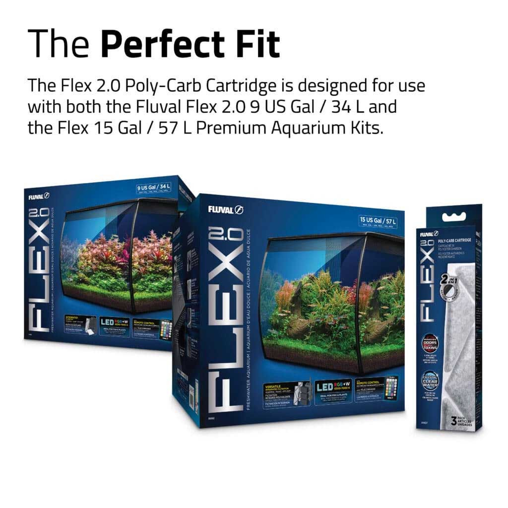 Flex 2.0 Poly-Carb Cartridge (3-Pack) - Fluval - SaltwaterAquarium.com