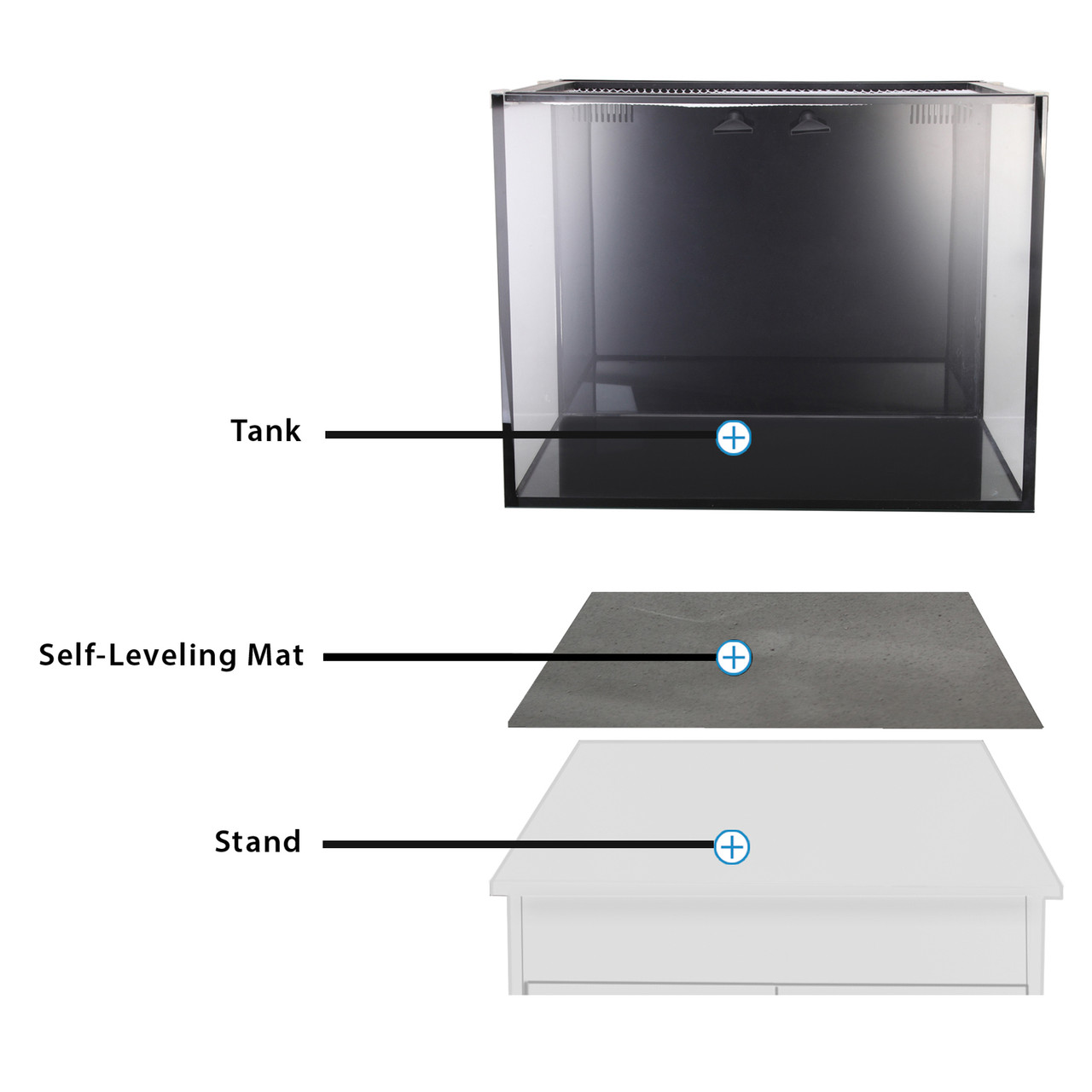 DIY Self Leveling Rubber Aquarium Mat 24 x 24 - Innovative Marine