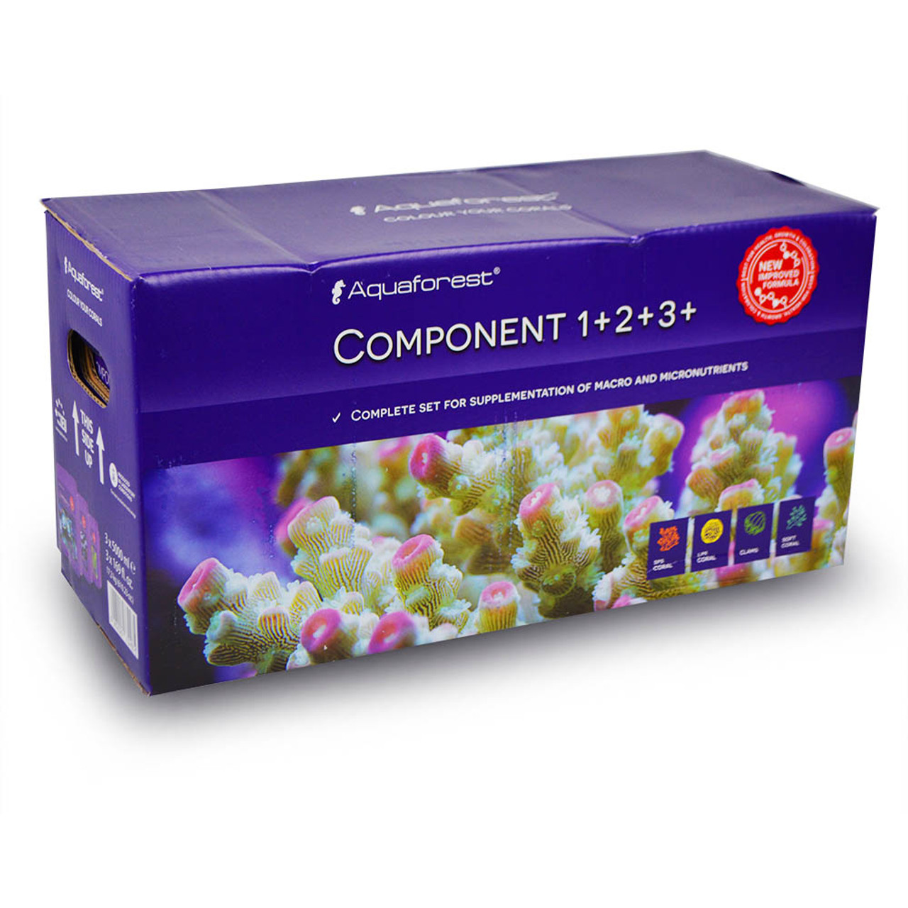 海水魚用品 Aquaforest Component 1+2+3+ 3 x 5000 ml Component 1+, 2+, 3+ Package (3 x 5L Bottles) - Aquaforest