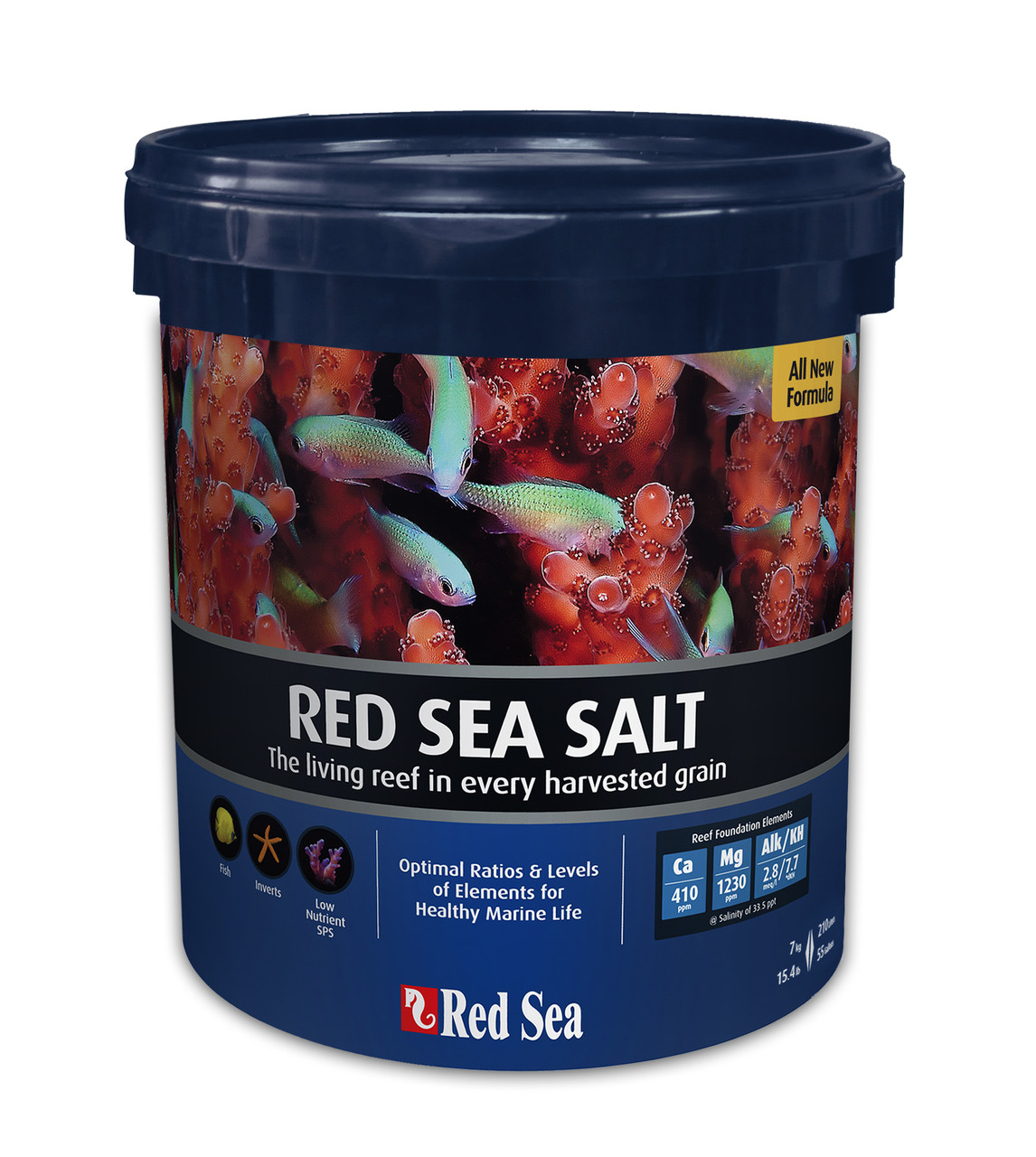 Blue Small Bucket Red Sea Salt 55 Gallon (Not Coral Pro) - Red Sea