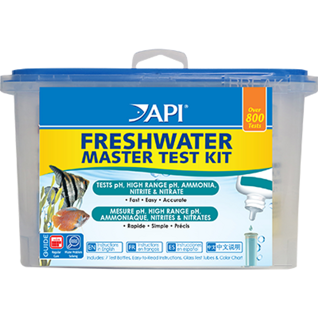 Eindig materiaal Spijsverteringsorgaan Freshwater Master Test Kit (pH, High Range pH, Ammonia, Nitrite, Nitrate) -  API - SaltwaterAquarium.com