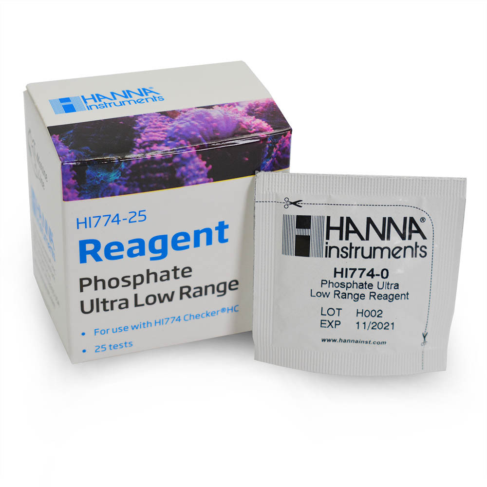 Hanna Instruments Reragents HI774-25 Ultra Low Range Phosphate Checker Reagents - Hanna Instruments ...