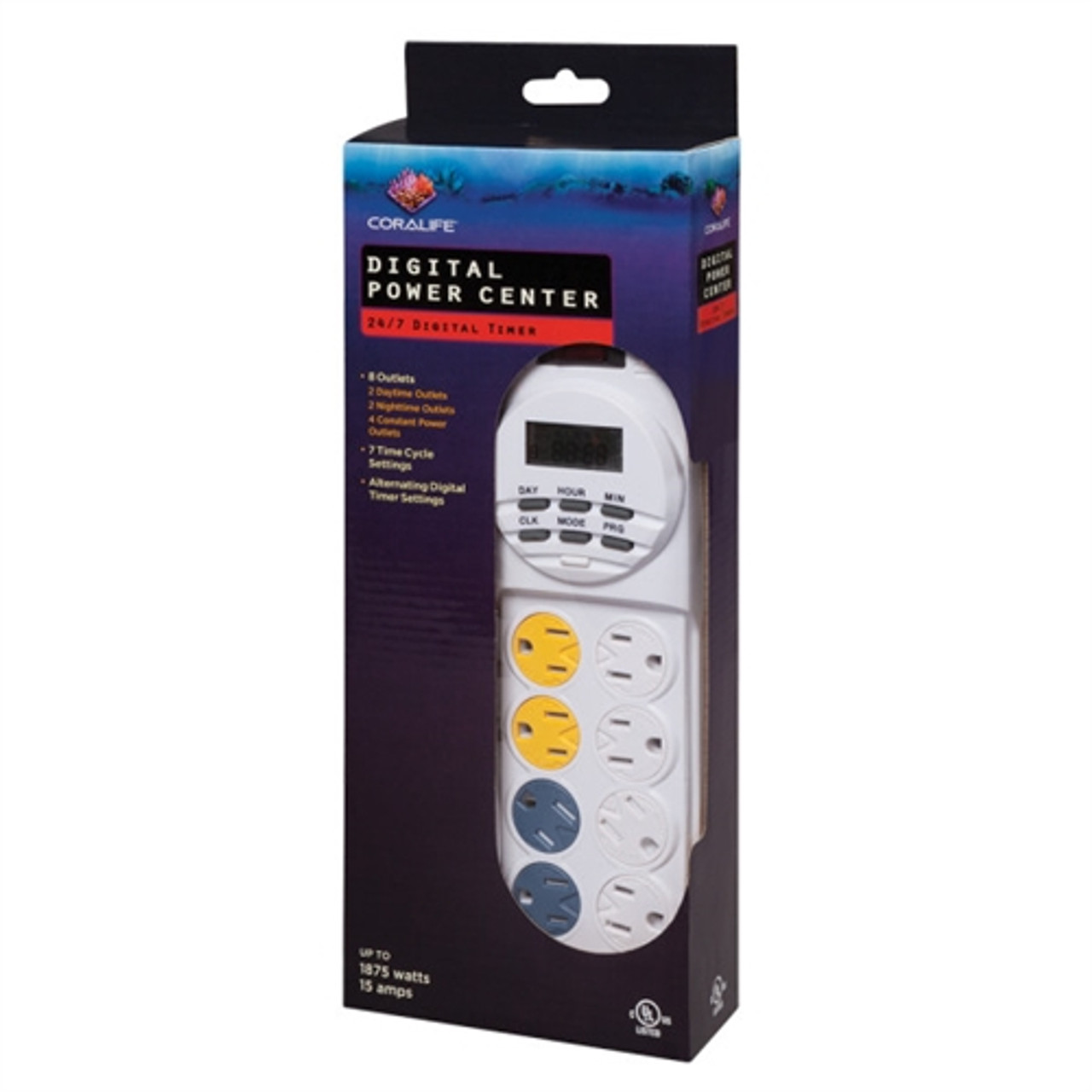 Power Strip 15 Amp 7-Day Indoor Digital Timer with 8-Outlet.