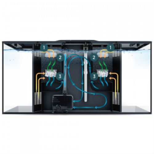 FLEX Freshwater Aquarium Kit, 123 L (32.5 US Gal), Black - Fluval