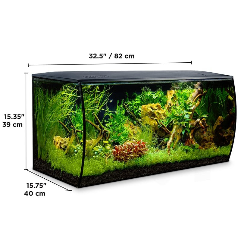 最終値下げFLUVAL FLEX FRESHWATER KIT FLEX Freshwater Aquarium Kit, 123 L (32.5 US Gal), Black - Fluval