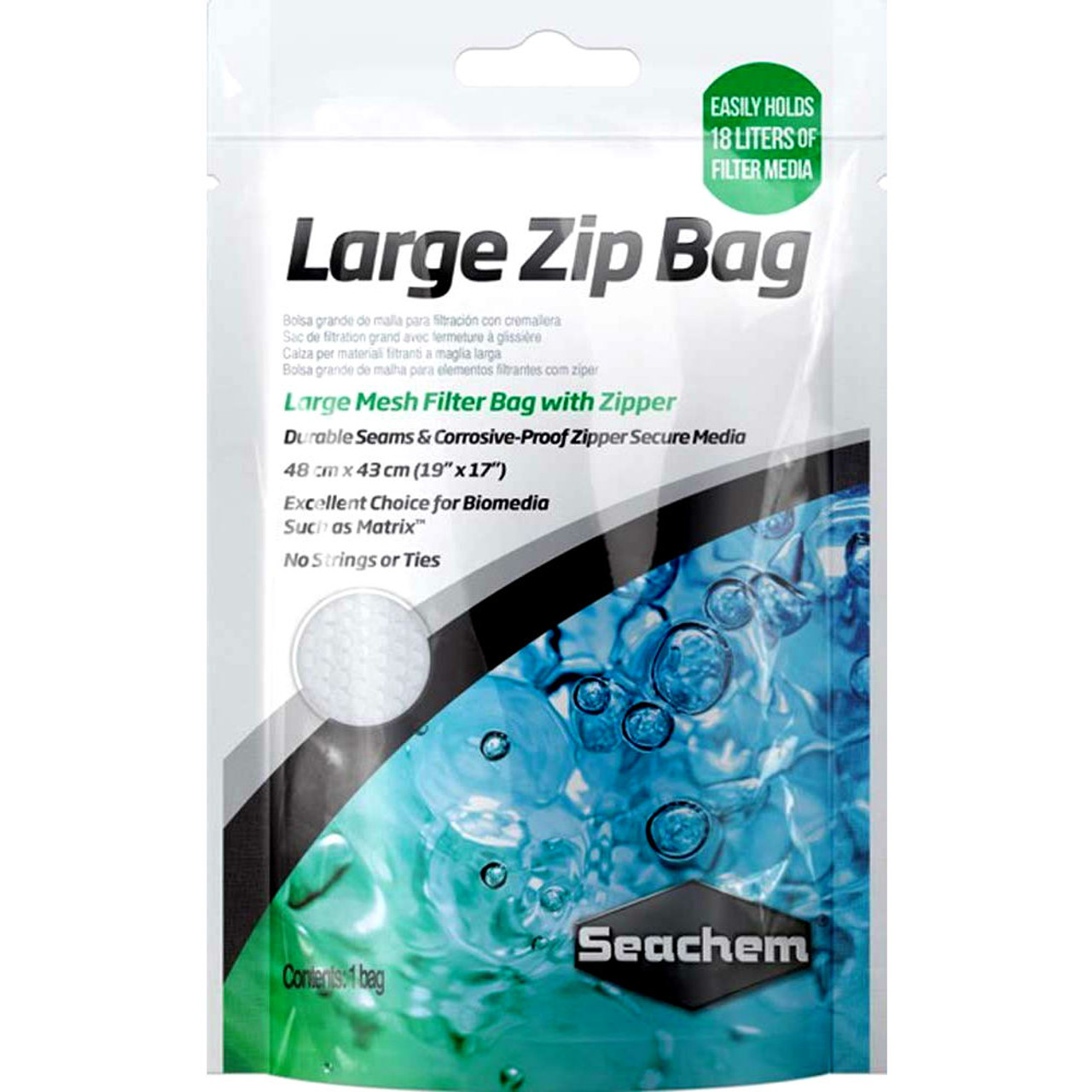 large mesh bag with zipper